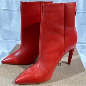 Steve Madden Red Leather Halena Booties Size 6.5
